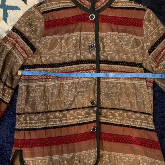 Women's Multicolor Patterned Jacket - Picture 8 of 8